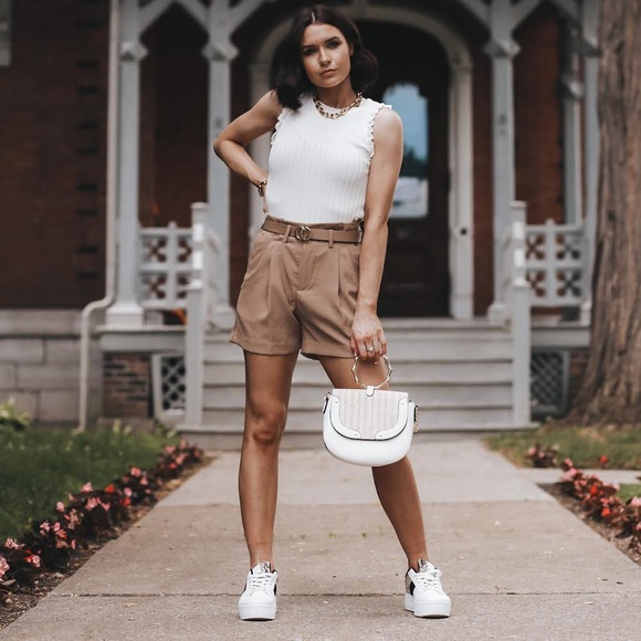 High Rise Belted Shorts - Picture 5 of 12